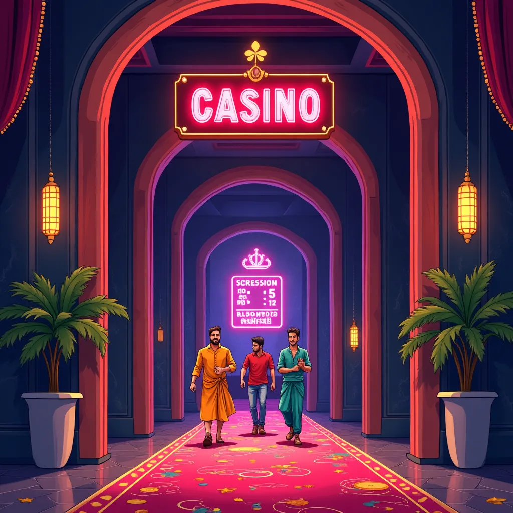 winz live casino hero background with neon lights